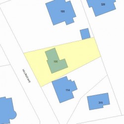 106 Hillside Ave, Newton, MA 02465 plot plan