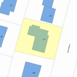 239 Waltham St, Newton, MA 02465 plot plan