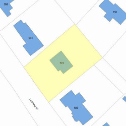 572 Dedham St, Newton, MA 02459 plot plan