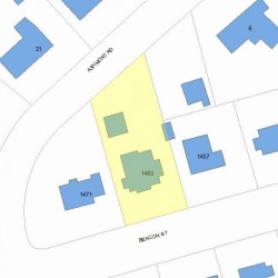 1463 Beacon St, Newton, MA 02468 plot plan