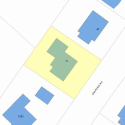 53 Arapahoe Rd, Newton, MA 02465 plot plan