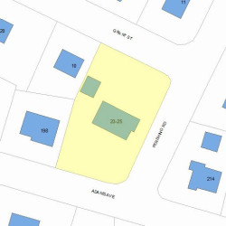 23 Pershing Rd, Newton, MA 02465 plot plan