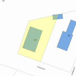 229 Auburn St, Newton, MA 02465 plot plan