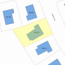 203 Langley Rd, Newton, MA 02459 plot plan