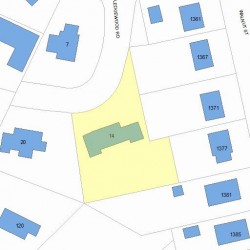 14 Ledgewood Rd, Newton, MA 02461 plot plan