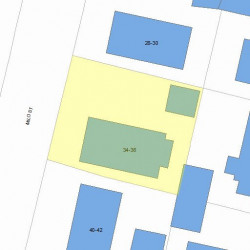 34 Milo St, Newton, MA 02465 plot plan