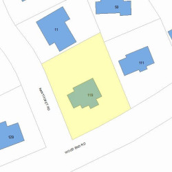 119 Wood End Rd, Newton, MA 02461 plot plan