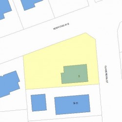 5 Clarendon St, Newton, MA 02460 plot plan