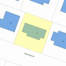 51 Wedgewood Rd, Newton, MA 02465 plot plan