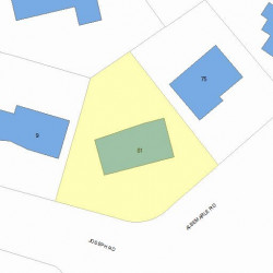 81 Albemarle Rd, Newton, MA 02460 plot plan