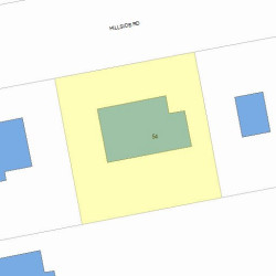 54 Hillside Rd, Newton, MA 02461 plot plan