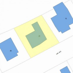 21 Oak Ter, Newton, MA 02461 plot plan