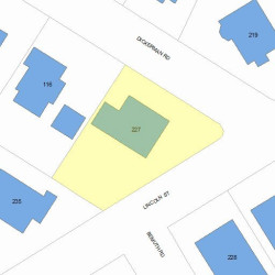227 Lincoln St, Newton, MA 02461 plot plan