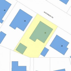 30 Canterbury Rd, Newton, MA 02461 plot plan