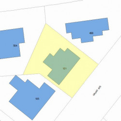 101 Grant Ave, Newton, MA 02459 plot plan