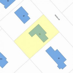 73 Ridge Ave, Newton, MA 02459 plot plan