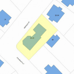 28 Emerald St, Newton, MA 02458 plot plan