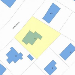 124 Lexington St, Newton, MA 02466 plot plan