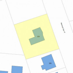 229 Winchester St, Newton, MA 02461 plot plan