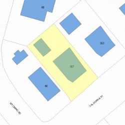 557 California St, Newton, MA 02460 plot plan