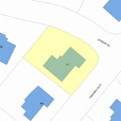 141 Greenwood St, Newton, MA 02459 plot plan