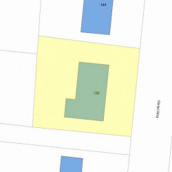 136 Evelyn Rd, Newton, MA 02468 plot plan