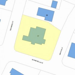 57 Hunnewell Ave, Newton, MA 02458 plot plan