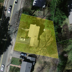 782 Walnut St, Newton, MA 02460 aerial view