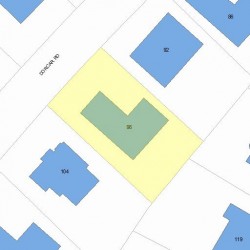 98 Dorcar Rd, Newton, MA 02459 plot plan