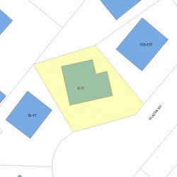9 Glazer Rd, Newton, MA 02459 plot plan