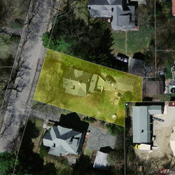 14 Exeter St, Newton, MA 02465 aerial view