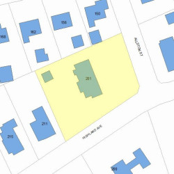 201 Highland Ave, Newton, MA 02465 plot plan