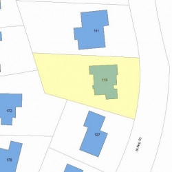 119 Blake St, Newton, MA 02460 plot plan