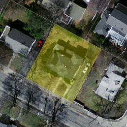 302 Woodland Rd, Newton, MA 02466 aerial view