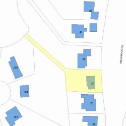 28 Kingswood Rd, Newton, MA 02466 plot plan