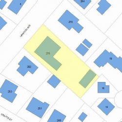 276 Linwood Ave, Newton, MA 02460 plot plan