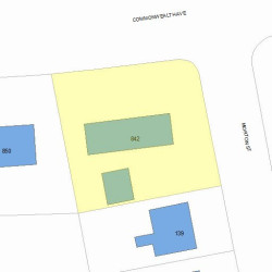 842 Commonwealth Ave, Newton, MA 02459 plot plan