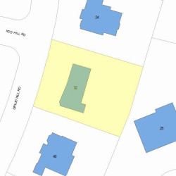 32 Druid Hill Rd, Newton, MA 02461 plot plan