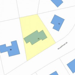 83 Roundwood Rd, Newton, MA 02464 plot plan