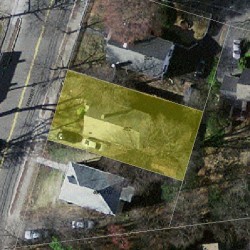 402 Parker St, Newton, MA 02459 aerial view
