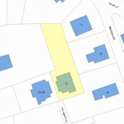 22 Columbus Pl, Newton, MA 02465 plot plan