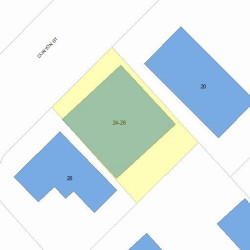 24 Clinton St, Newton, MA 02458 plot plan