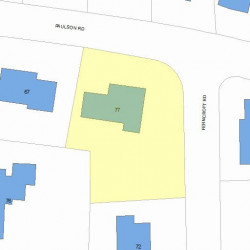 77 Paulson Rd, Newton, MA 02468 plot plan