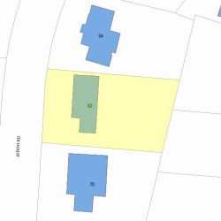 62 Judith Rd, Newton, MA 02459 plot plan