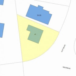 41 Cotter Rd, Newton, MA 02468 plot plan