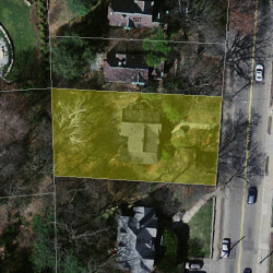 605 Walnut St, Newton, MA 02460 aerial view
