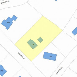 216 Valentine St, Newton, MA 02465 plot plan