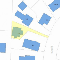 347 Linwood Ave, Newton, MA 02460 plot plan