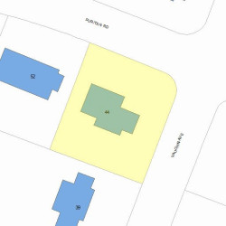 44 Puritan Rd, Newton, MA 02461 plot plan