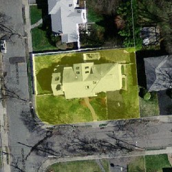 54 Redwood Rd, Newton, MA 02459 aerial view